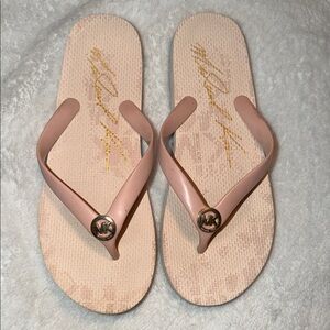 Michael Kors Pink Flip Flop Sandals